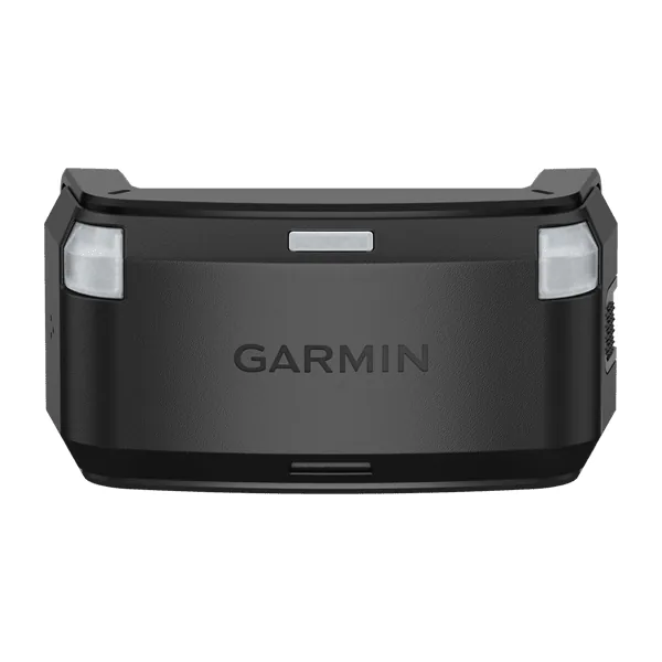 Garmin Alpha LTE Hundetracker in Schwarz von vorn mit LED-Leuchten (Herstellerbild Garmin)